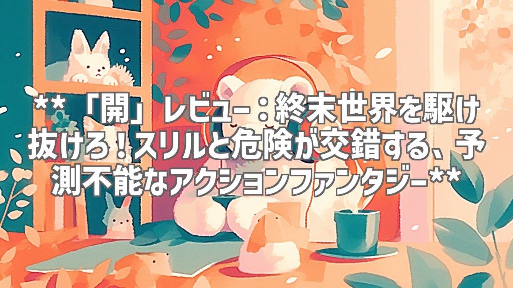 **「開」レビュー：終末世界を駆け抜けろ！スリルと危険が交錯する、予測不能なアクションファンタジー**