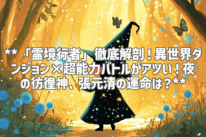 **「霊境行者」徹底解剖！異世界ダンジョン×超能力バトルがアツい！夜の彷徨神、張元清の運命は？**