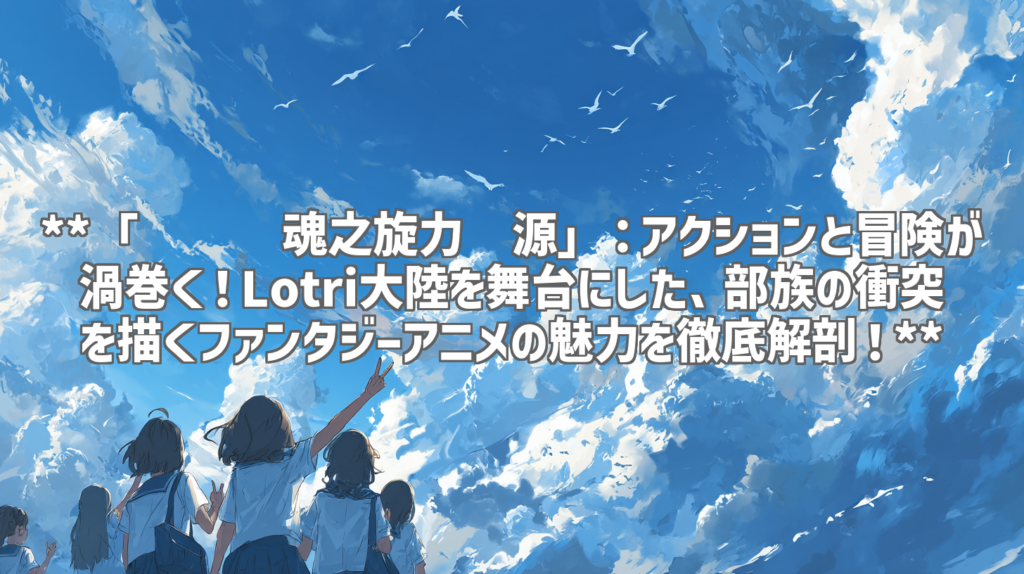 **「飓风战魂之旋力启源」：アクションと冒険が渦巻く！Lotri大陸を舞台にした、部族の衝突を描くファンタジーアニメの魅力を徹底解剖！**
