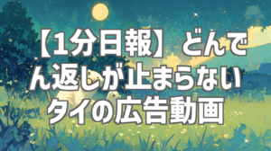 【1分日報】どんでん返しが止まらないタイの広告動画