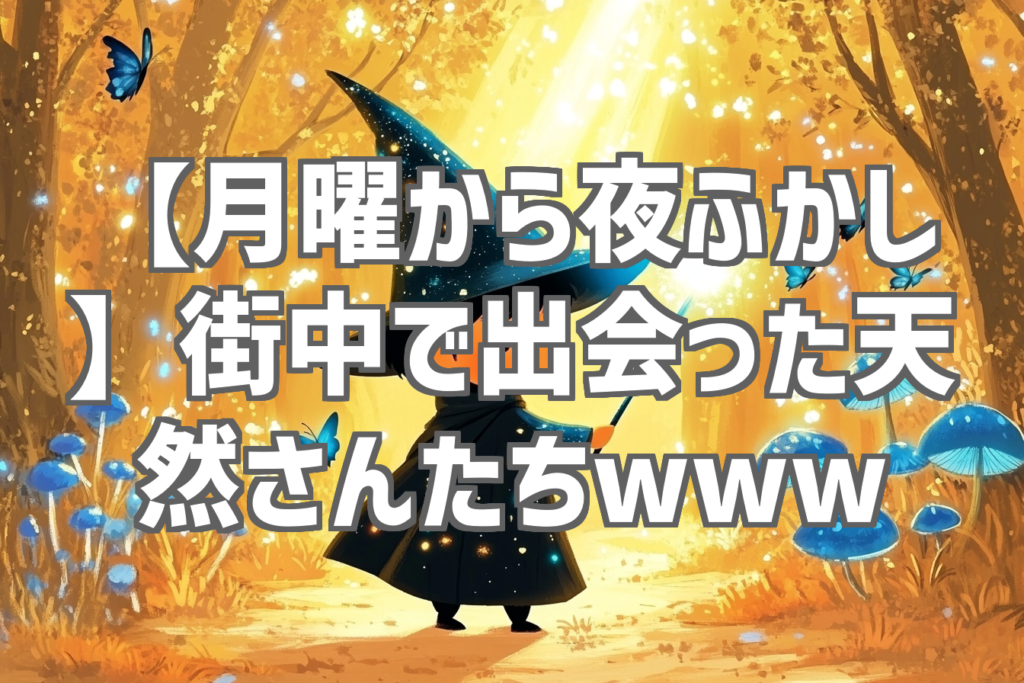 【月曜から夜ふかし】街中で出会った天然さんたちwww