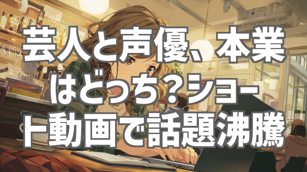 芸人と声優、本業はどっち？ショート動画で話題沸騰