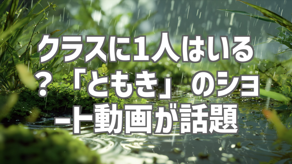 クラスに1人はいる？「ともき」のショート動画が話題